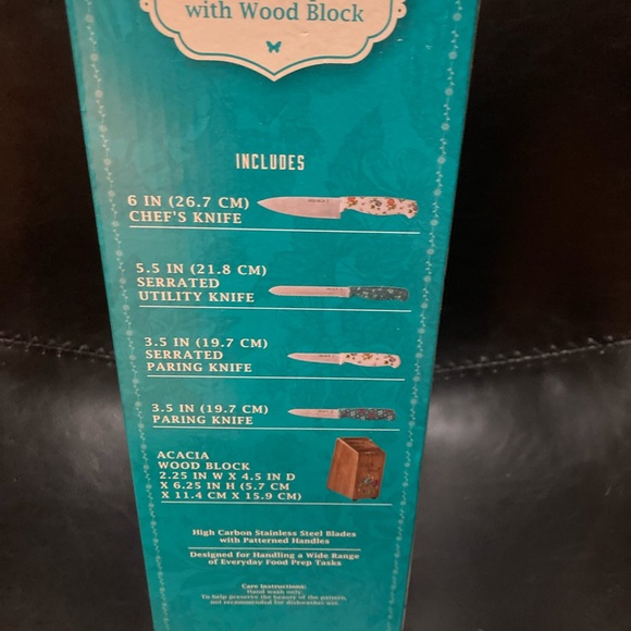 🔪Pioneer Woman Cutlery Set with Wooden Block 🔪 - Picture 3 of 11